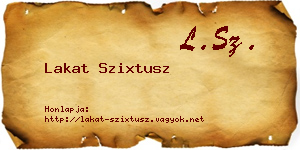 Lakat Szixtusz névjegykártya